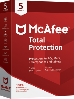 McAfee Total Security 2019 - 5 User 1 Year